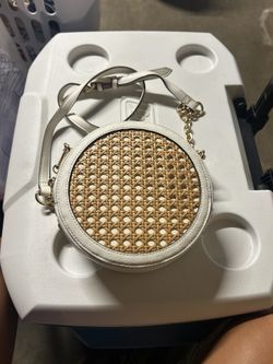 Anne Klein, cream And Brown, Medium