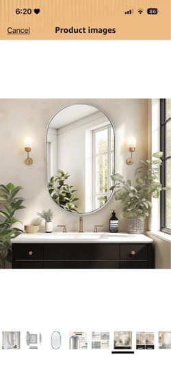 34"×20" Oval Medicine Cabinet with Mirror for Bathroom,Wall-Mounted Metal Medicine Cabinet with 2 Adjustable Shelves, Bathroom Mirror with Storage,