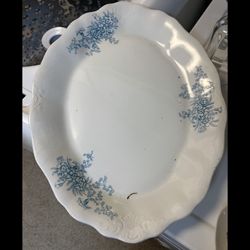Vintage Blue and white dinner platter