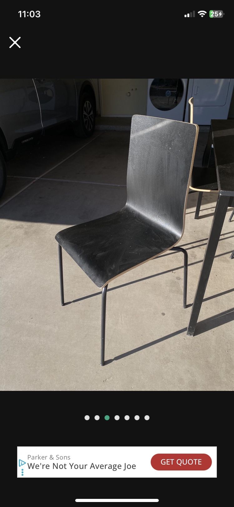 IKEA 4 Chairs Only - Black Color