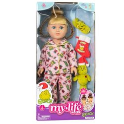 My Life As Poseable Grinch Sleepover 18 inch Doll, Blonde Hair, Blue Eyes 