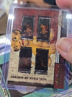 Upper Deck Disney Treasures Series 2 "Reel Piece of History" (#PH18) trading card featuring authentic 35mm film cells from The Lion King