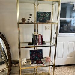 Vintage Gold Ètagère Display Shelf