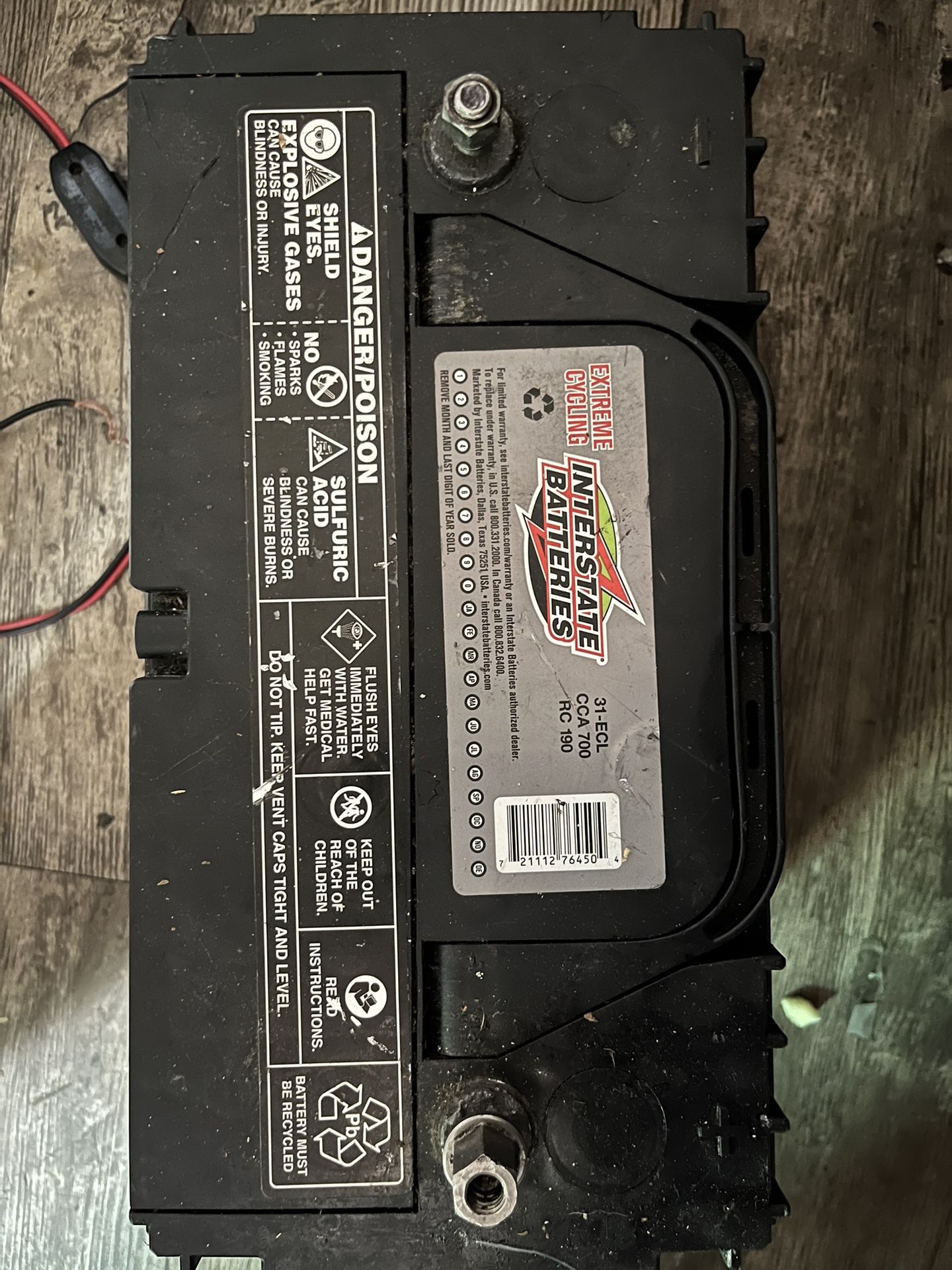 Interstate Deep Cycle Truck Battery