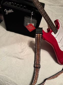 Fender guitar and fender amplifier
