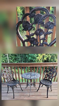 Metal Bistro Table And Chairs