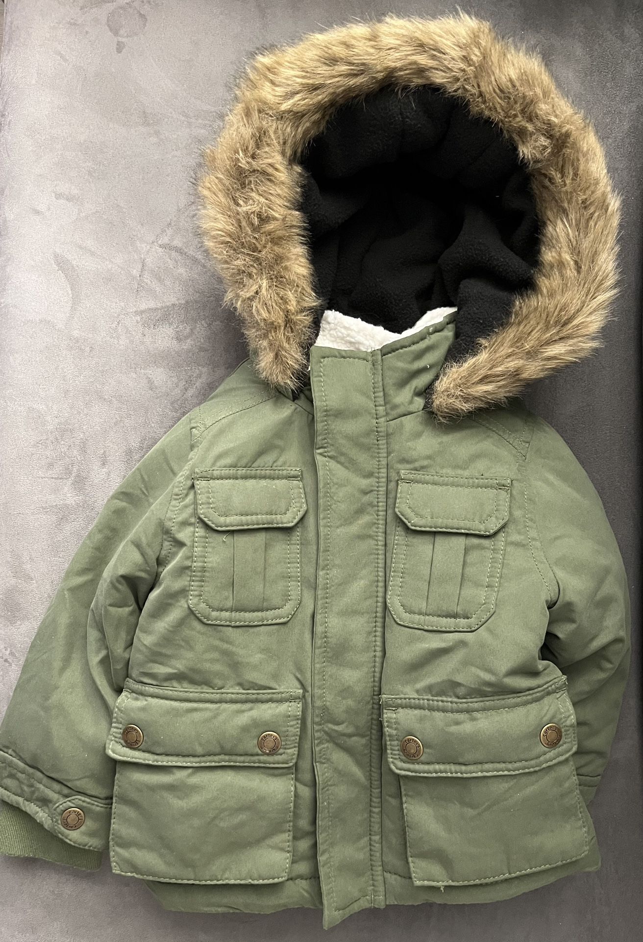Carter’s Toddler Faux Fur Hooded Parka (2T)