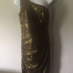 Black Gold Sequin Dress