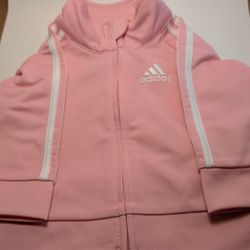 Pink adidas baby track suit