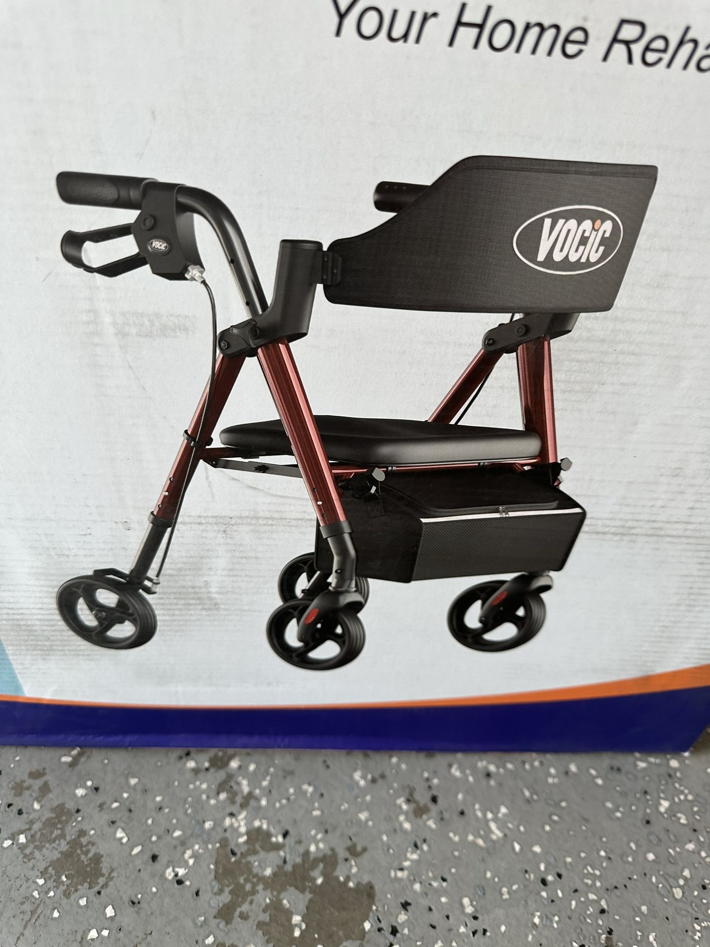 Brand New Rolling Seat Walker With Storage Underneath. Up To 300 Pounds 
