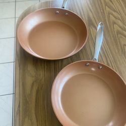 Gotham Steel Pro Frying Pan Set Of 2- 11”and 9 1/2”