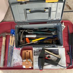 Workforce Tool Box  With Tools & Electric Stapler Nailer
