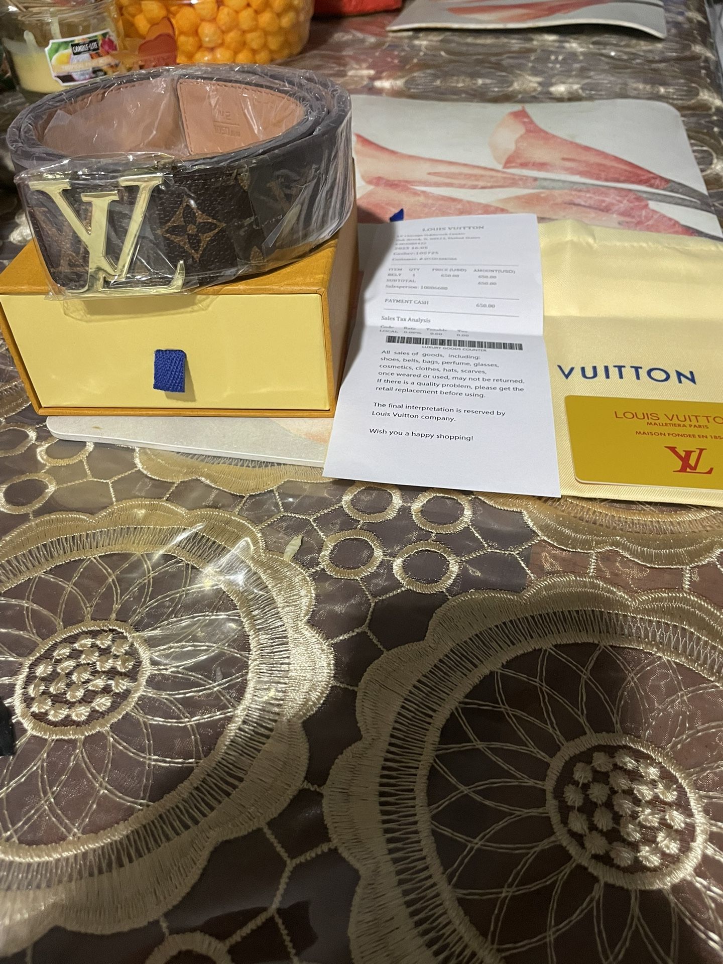 LV Belt Brand New Come With Everything. Dm Before You Buy So I Know.