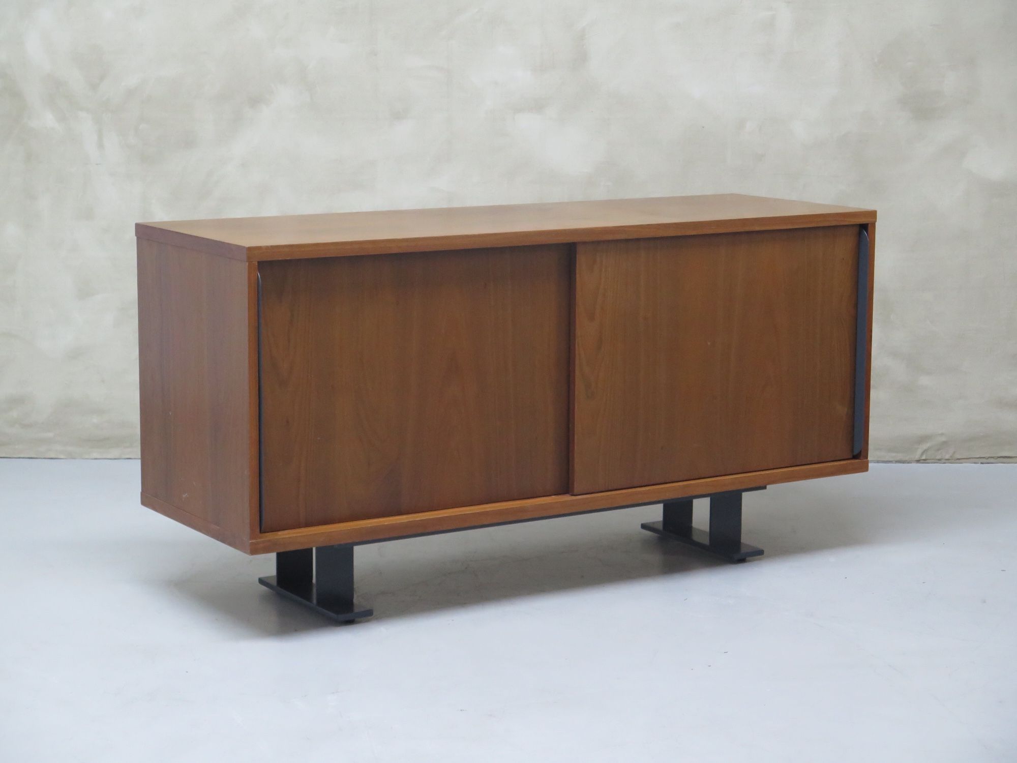 CB2 Walnut Wood Media Console Credenza