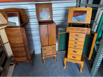 Free Standing Jewelry Chests Jewelry Case Dressers(4)