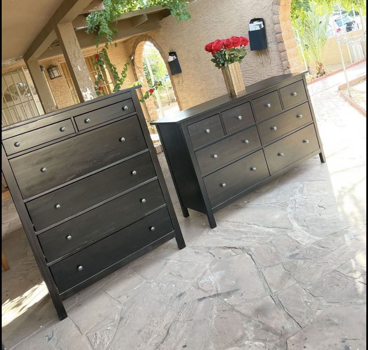2 Black IKEA Hemnes Dressers