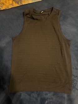 Black Perforated Lulu Lemon Sleeveless Tank Top