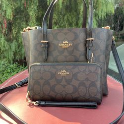 Coach Mollie Tote And Wallet 