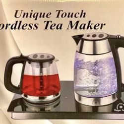 😀 Middle Eastern Persian Iranian Russian Arab Turkish Style Electric Cordless Tea Maker Samovar Stainless Steel Glass Double Kettle 