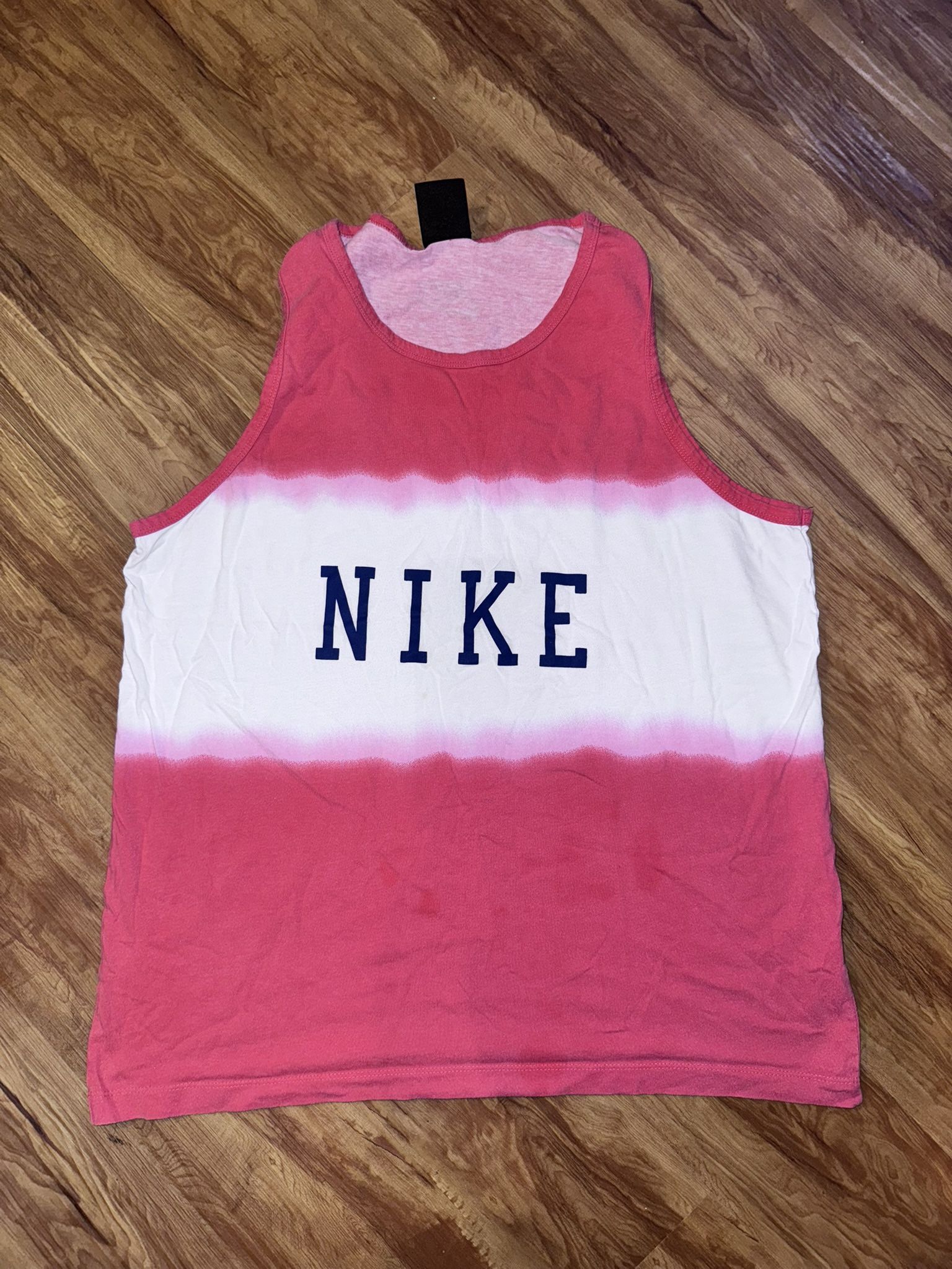 Nike Americana Tank Ombre Salmon White Mens size XL Sportsware Black Tag Standar