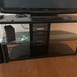 glass tv stand