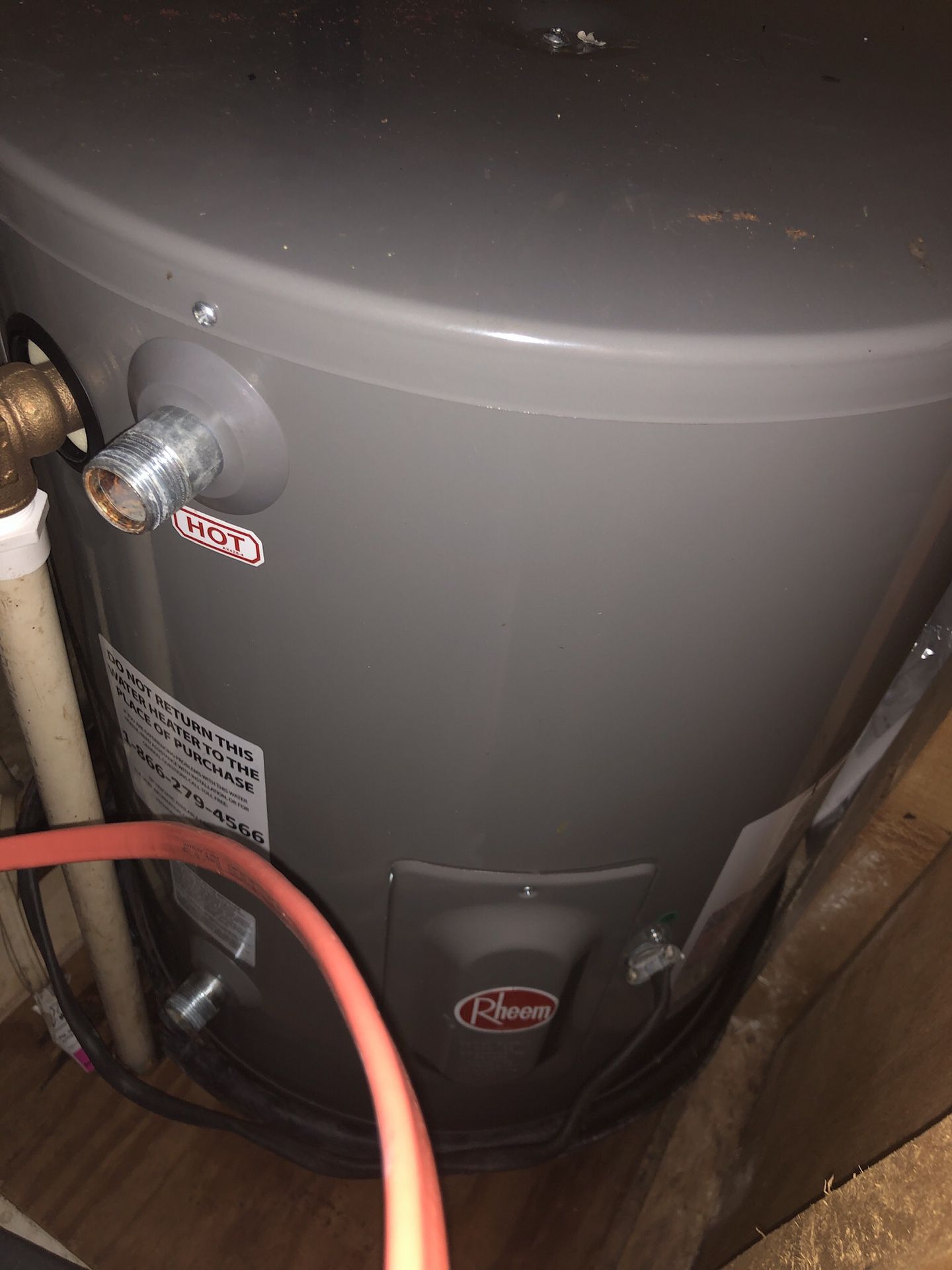 Rheem 20 gal. Water heater. About a year old.