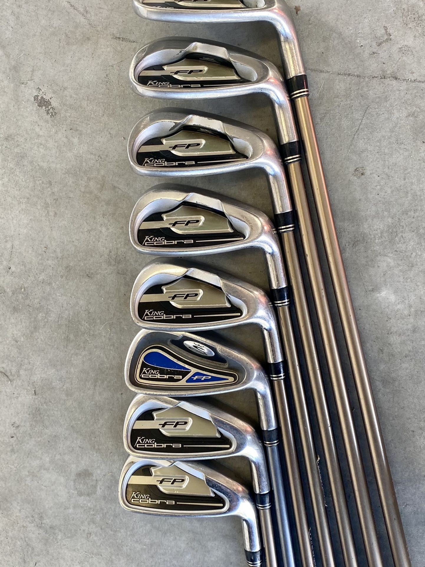King Cobra FP irons 5 6 7 8 9 PW GW SW irons 8pc Aldila VS Proto-HL 65-A A Flex