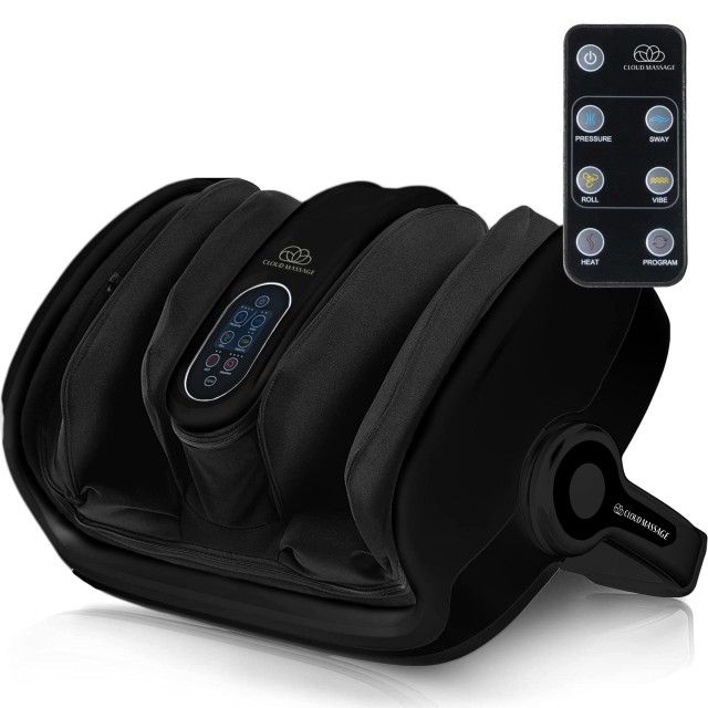 Cloud Massage Shiatsu Foot Massager with Heat - Feet Massager for Relaxation, Plantar Fasciitis Relief, Neuropathy, Circulation, and Heat Therapy - FS