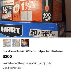 Ramset Brand New And Cartridges And Nails