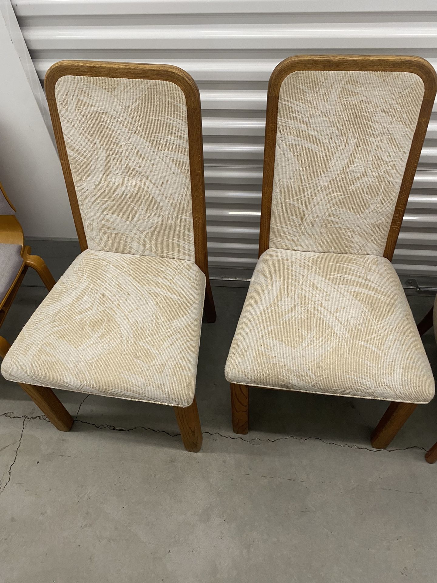 Vintage Upholstered Chairs Set Of Two