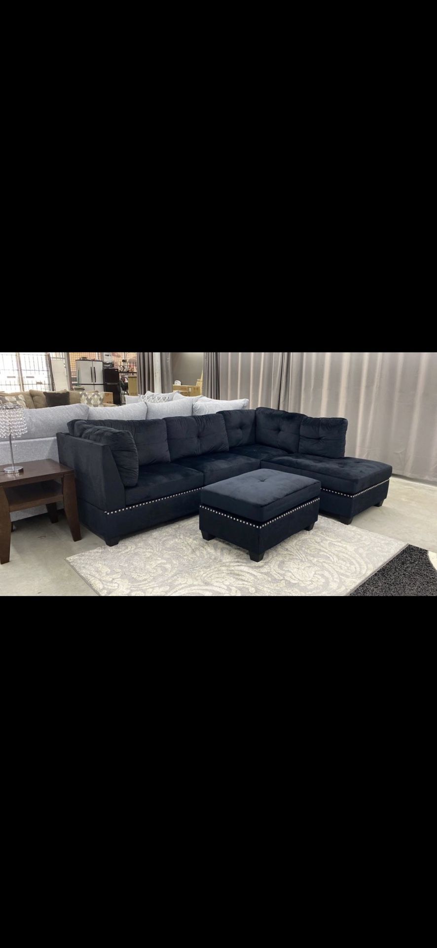 New Sectional + Ottoman
