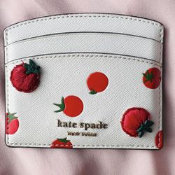 Kate Spade Spencer Tomato Dot Embellished Card Holder