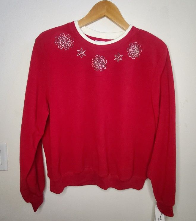 Alfred Dunner Red Christmas Women Sweater
