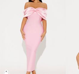 Baby pink dress bow