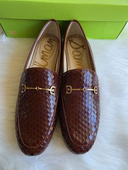 Sam Edelman Loraine 7 Women's Flat Shoes Copper Brown Python: 9.5 M, Leather