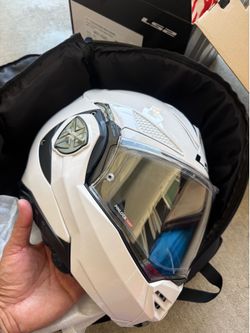 LS2 Advant X modular motorcycle helmet lightly used in box size XL
