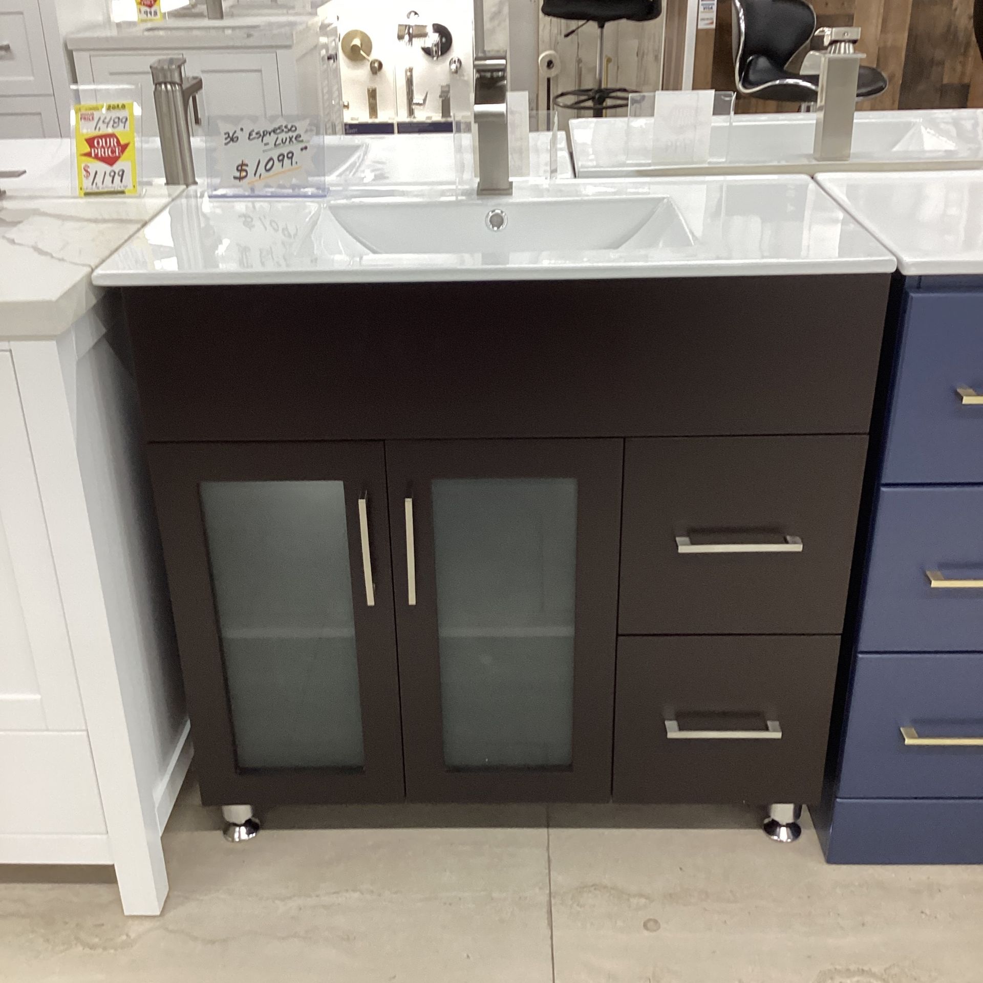 36” Espresso Bathroom Vanity Ceramic Top Sink Solid Wood Construction Fully Assembled Available Today❗️❗️❗️❗️❗️❗️