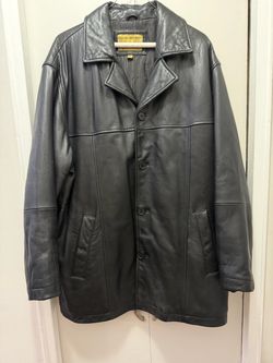 Boston Harbour Black Genuine Leather Jacket