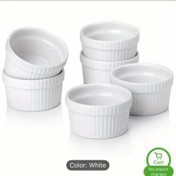 Porcelain Sonffle Dishes Crème Brulee