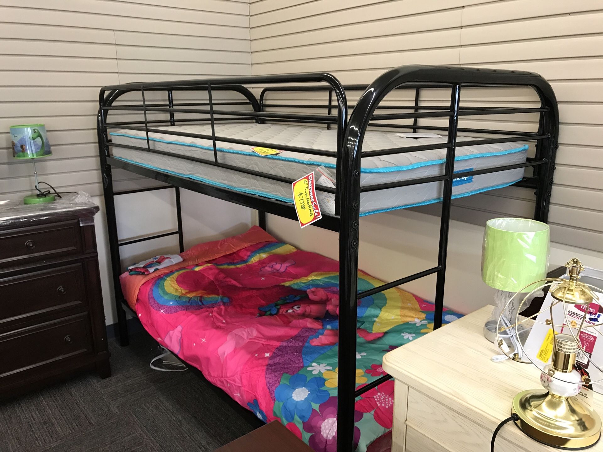 Twin over Twin Bunk Bed (Mattresses are not included)