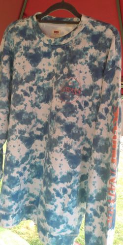 Levis Turquoise & Orange Tie-Dye Crewneck