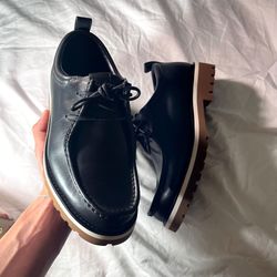 Coach CP803 Banks Boot Black Leather Men's US 7D Chunky Lug Sole Ankle Boot
