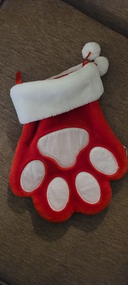 Dog Paw Xmas Stocking