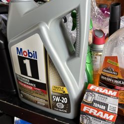 Mobil 1 Full Synthetic Oil. 5W-20 With Oil Filter