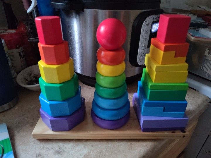 Melissa+Doug Geometrical Stacker And Vehicle Puzzle