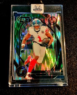 Malik Nabors 2024 Panini Select Black and Green Shock Rookie NFL NY GIANTS