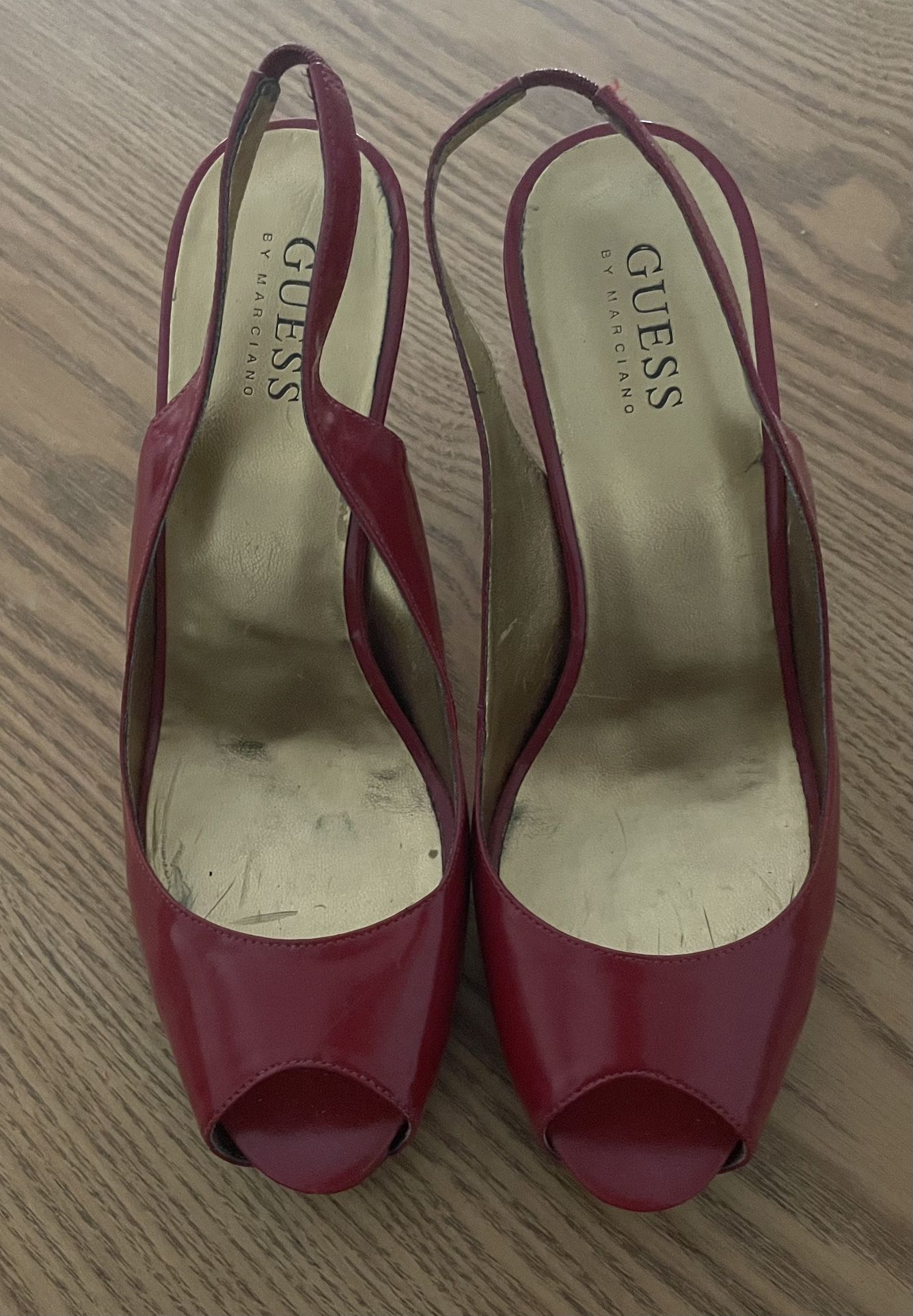 Guess Shoes High Heel Platform Red 7 M