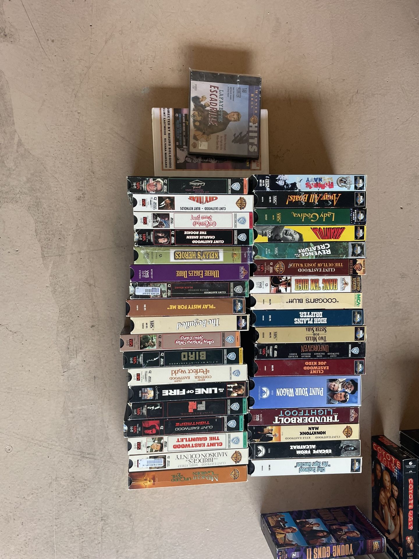Clint Eastwood 37 VHS Movie Lot