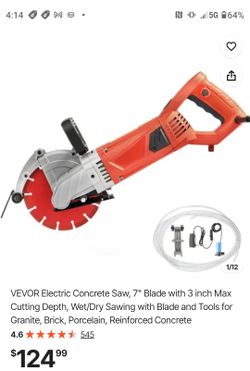 VEVOR Electric Concrete Saw 7" Blade