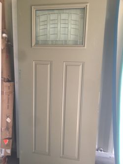 WELLESLEY HIGH IMPACT EXTERIOR DOOR METAL AND FIBERGLASS 35 3/4" WIDE 79 1/4" TALL